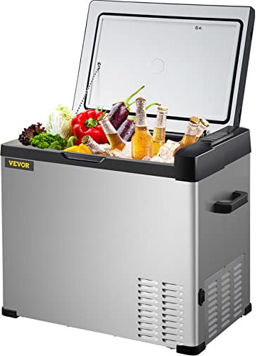VEVOR Glacière Congélateur Voiture 30 L Portable 60 W Mini Frigo 650 x 375 x 357 mm Réfrigération Rapide Contrôle Précis 45 dB pour Profiter d'Aliments Frais et de Boissons Fraîches