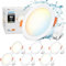 LVWIT LED Einbaustrahler Dimmbar 230V Flach, 8W 800 Lumen Warmweiß Neutralweiß Kaltweiß Badezimmer Einbauleuchten 44mm Einbautiefe Deckenspots für Wohnzimmer Küche, 6er Set
