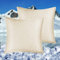 HOMFINE kühlender Kissenbezug 2er Set - 80x80 Kuhlmatte für Mensch,Cooling Pillows,Nachtschweiß,Superweiche seitenschläferkissen Kissenhülle, Arc-Chill Kühlfaser Doppelseitiges,abkühlung Sommer, Beige