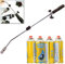 Top Home Solutions ® Weed Burner – Butane Gas Weed Wand Blowtorch Eco Friendly, Safe to Use, Flame Weeder with 4 Gas Refills Canisters for Garden & Outdoor