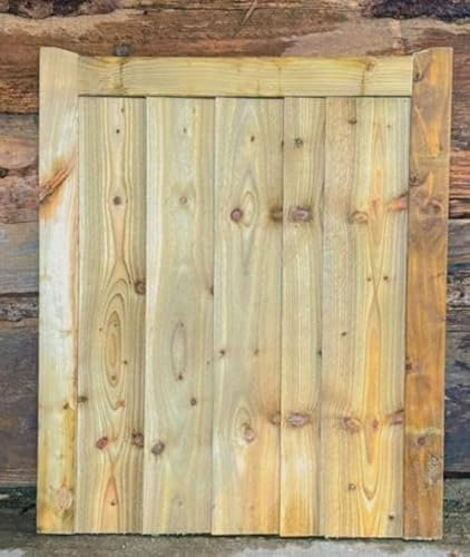 Wooden Featheredge Garden Gate,Wooden Pressure Treated 4FT 120CM ((120cm High x 83cm Wide x 5cm Deep))