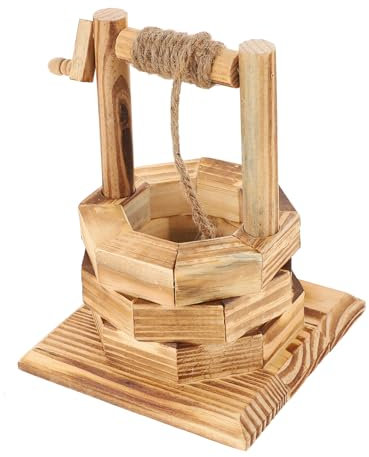 NULYLU Puits en Bois Décoration De Puits en Bois Ornement Simple pour Salon Salle D'étude Bureau