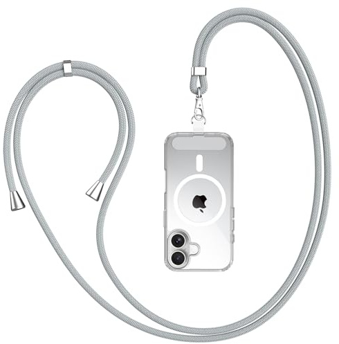 AK Mobiltelefonkedja universal, mobiltelefonsnodd, lämplig för alla smartphones med 1 styck universell lapp, mobiltelefonband lämplig för alla mobiltelefonfodral, justerbart och avtagbart