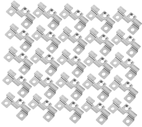 Didiseaon 100 Pezzi Fibbia in Acciaio Inossidabile Nascosto Distanziatori Del Ponte Clip Mazzi Fissaggio Strumento Per Raddrizzare Il Tavolato Distanziatori Per Tavolato in Acciaio Silver
