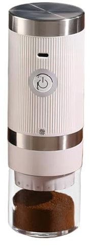 Molinillo de café - molinillo de café con muelas cónicas | Molinillo de nueces inalámbrico con carga USB - Molinillo cónico recargable, molinillo de café eléctrico portátil para viajes, campa