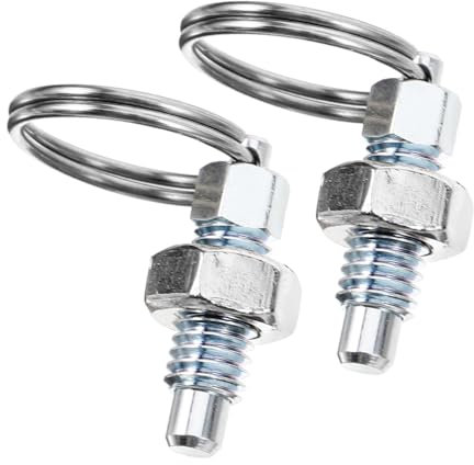 GETAJGHSD Pasador De Resorte Retráctil Anillo De Tiro De Acero Inoxidable 2 Piezas Pasador De Seguridad Para Maquinaria Industrial Uso Proyectos De Bricolaje Tamaño Compacto