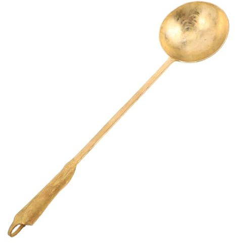 Cabilock Cuchara De Cobre Para Pintura De Azúcar Con Mango Ergonómico Alargado Herramienta Cultural Para Arte Tradicional Chino Fácil De Limpiar Para Cocina y Restaurante