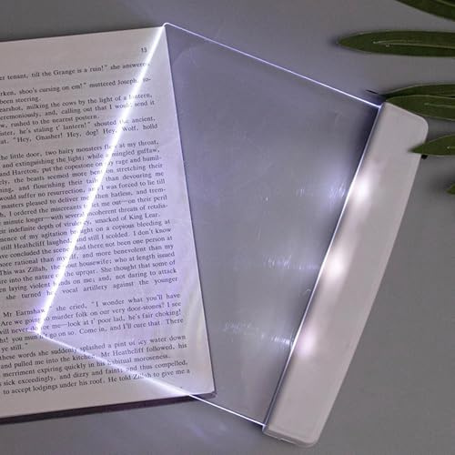 Lampada Da Libro A Pannello | Segnalibro Flat Lampada Da Libro A LED | Pannello Di Illuminazione A LED Per La Protezione Degli Occhi | Per La Lettura In Luoghi Bui Come Dormitori, Comodini, Viaggi