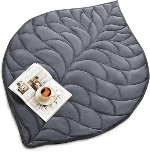 Sivio Gewichtsdecke für Erwachsene 7 lbs (3.2 kg), 104x135 cm - Kuschelige Kristallsamt Decke zur Entspannung, Portable Reisedecke, Ganzjahresdecke, Maschinenwaschbar | Dunkelgrau