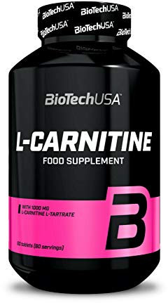 Biotech USA L-CARNITINE 1000 60 Comprimés | Gestion du poids | Transforme la graisse corporelle en énergie | Brûleur de graisse