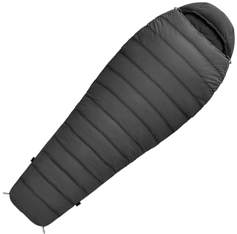 Mumienschlafsack Norskskin Ultralight 205 Grau Koppelbar Extrem - 6°C (Reißverschluß Rechts)