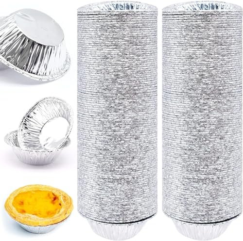 MEIYAXINWIN Set di 200 stampi per torte, mini stampi antiaderenti, per torte, pasteis de natata, adatti per tutte le torte e dolci, piccole forme essenziali