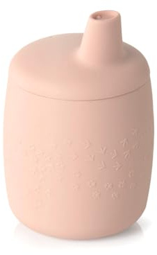 Jané Silicone Learning Cup, Anti-Spill, Easy Suction, Convertible into Cup, BPA Free, Antibacterial, Pink