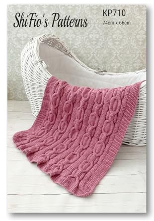 Knitting Pattern for Baby Blanket, Baby Afghan Knitting Pattern, Aran Yarn, KP710