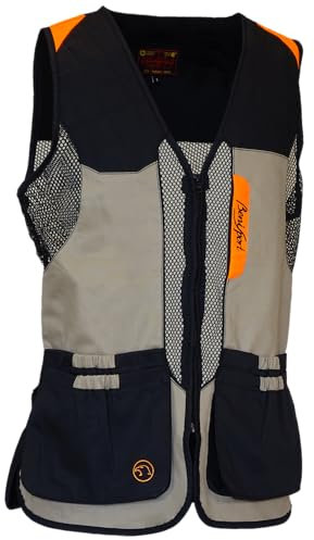 BENISPORT Chaleco de Tiro Fresino para Caza y Tiro Deportivo – Diseño Profesional con Bolsillos Amplios y Refuerzo Acolchado – Unisex (L)