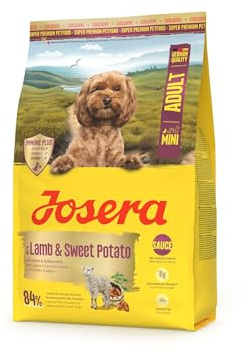 JOSERA Mini Adult Lamm & Süßkartoffel (1 x 3 kg) | Premium Trockenfutter für ausgewachsene Hunde kleiner Rassen | Leckere Soße für extra Geschmack | IMMUNE PLUS für ein intaktes Immunsystem | 1er Pack