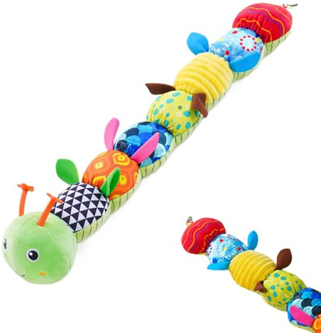 de dentition en forme de chenille - sensoriels apaisants | peluche sensorielle, sans danger pour | pour garçon fille enfant parent voyage crèche aide au développement durable | article m