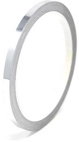 10 Meter (0,99€/Meter) Glanz Zierstreifen Auto Motorrad Boot Modellbau Silber Chrom - Finest Folia Dekorstreifen Seitenstreifen (Chrom Silber, 3mm Breite)