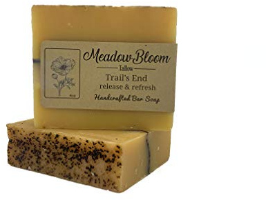 Hunter Cattle Co. EST'D 2004 HC Meadow Bloom Tallow Bar Soap - Lemongrass, Coffee & Turmeric 2 Pack - Made with All Natural 100% Grass Fed Tallow Handmade Soap Bar - Great for Face or Body Soap