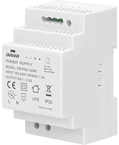 ORNO PSU-1648 Netzteil für DIN-Schiene 24VDC, 2,5A, 60W (3 Modul)