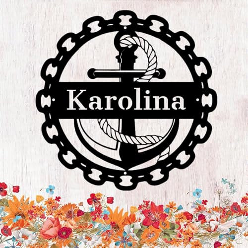 SJZUISL Metallschild personalisiert, Personalisiertes Türschild mit Monogramm, Wanddekoration Kunstdekor Geschenk Haustürschild Namensschild für Geschenke, Hochzeit Wanddekoration Schilder