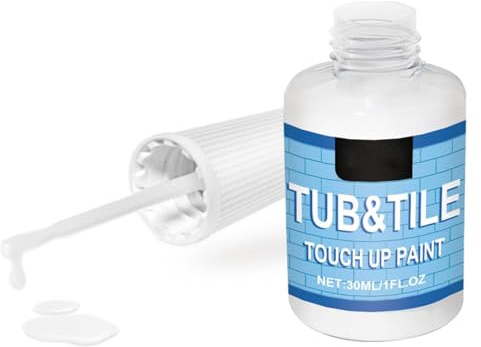 hayrayo White Enamel Paint for Tiles & Bathtub Repair Kit,Bathroom Tile Paint,Ceramic Repair for Scratches & Cracks, Easy-to-Use Touch Up Paint for Kitchen, Bath, Shower, Sink (30ml)