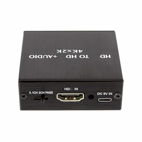 4K x 2K video- och ljudextraktor HDMI-kompatibel till 3,5 mm ljudkonverterare SPDIF optisk stereoutgångssplitteradapter