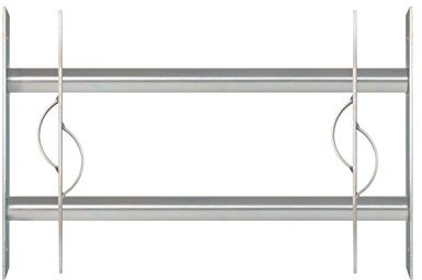 Alberts 563585 Fenstergitter Secorino Style | Ausziehbar für Fenster außen | Einbruchschutz Gitter | galvanisch blau verzinkt | 300 x 500-650 mm