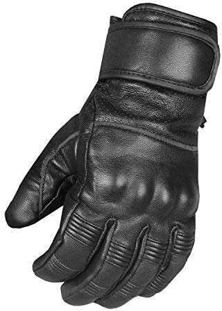 Jackets 4 Bikes TorqueFist Men's Motorcycle Gloves, Premium Leather, Touch Screen Protective Gel Padded Palm Biker Cruiser Glove Black XXL
