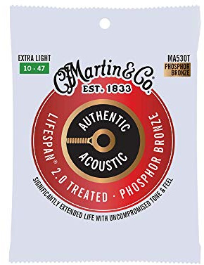 Martin Authentic Acoustic Guitar Strings - Lifespan 2.0 Treated