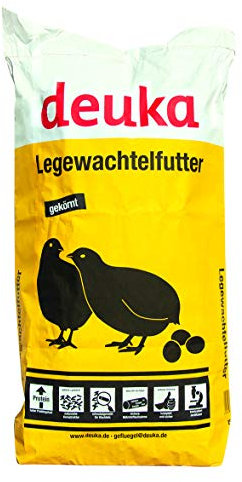 deuka Legewachtelfutter 25 kg, Wachtelfutter, Legewachtel Futter, Wachtel 2 mm Pellets
