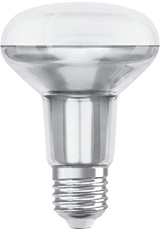 OSRAM LED STAR R80 Lampadina LED con Riflettore, Attacco: E27, Bianca Calda, 2700 K, 4.8 W, Equivalenti a 60 W, Chiaro, Taglia Unica