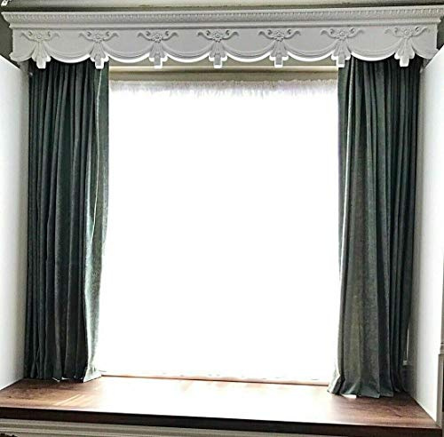 Click CURTAIN BOX VALANCE PELMET WINDOW CORNICE SWAG CROWN CANOPY COVER VICTORIAN 9 feet 108 inches 275cm x 18.5cm x 18.5 cm EASY FIT CB9ft