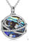 YDN-1 Urnen-Halskette für Asche, Sterlingsilber, Abalone-Muschel, Feuerbestattungsschmuck für Asche, Universum, Planet, Stern, Halbmond, Halskette, Andenken, Gedenkschmuck für Damen und Herren