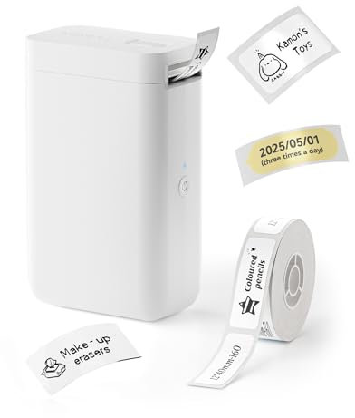 NIIMBOT D101 Etikettendrucker mit 1 Rolle Starterband, tragbarer intelligenter Aufkleberdrucker für den Einsatz zu Hause, im Büro, in der Schule