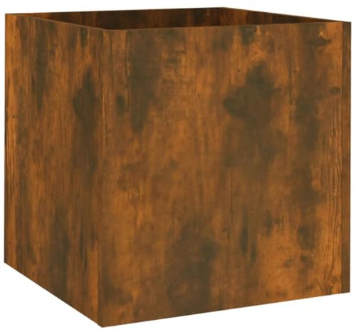 vidaXL Jardinera Roble Ahumado 40x40x40 cm Madera de ingeniería