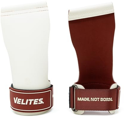 Velites I Cross Training Quad Ultra Gants sans magnésium I Mitaines d'haltérophilie I pour Les athlètes de Crosstraining ou de Gymnastique I Améliorez Vos résultats (Blanc, L)