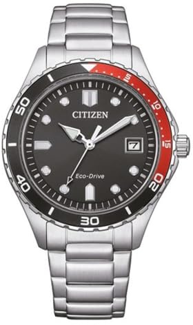 Citizen Armbanduhr Eco-Drive Solar 36 MM mit Edelstahl Gliederband Silberfarben/Schwarz AW1820-81E