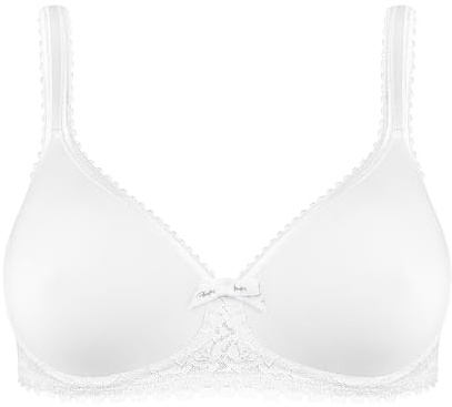 Playtex Andningsbart mikrofiber bygel Spacer BH dam x 1, Vitt och blått, 85B