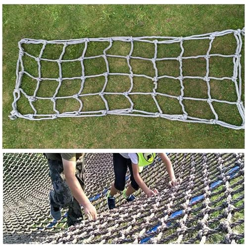 Generico Tunga klätternät - Robust utomhus säkerhetsnät av 10 mm tjockt rep för trädhus, trädgård, lekplats - hållbart klätternät 6,6x19,6