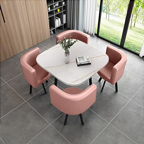 Dining Table Set with Space-Saving Chairs - Stylish and Functional Furniture for Business Meetings and Dining Rooms