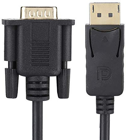 Sonew DisplayPort zu VGA Adapter, 1.8M 1080P HD DP zu VGA Kabelkonverter für PC Laptop