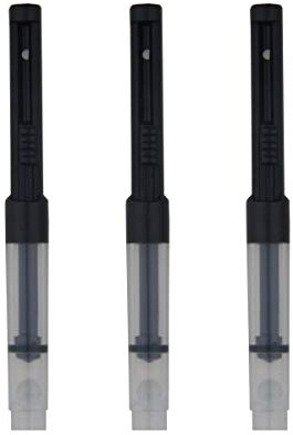 Supertool Tintenkonverter für Füllfederhalter, 0,34/0,26 cm Durchmesser, 3 Stück, schwarz