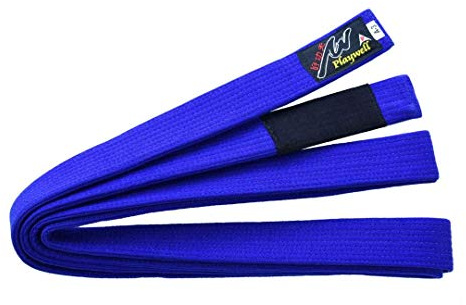 Playwell Martial Arts Competition Grade BJJ Jiu Jitsu Pro Thick Quality Belt - Blue (A2)