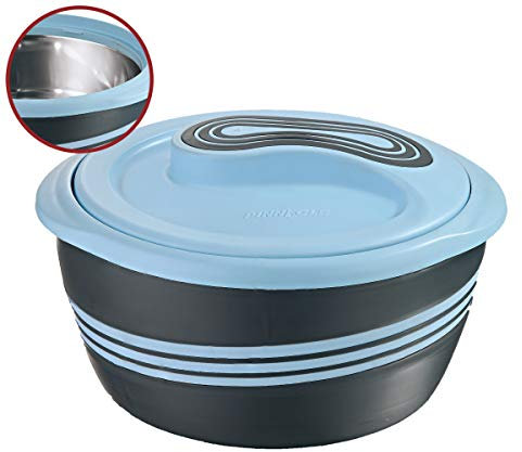 Pinnacle Servierschüssel für Salat/Suppe – Thermoschüssel mit Deckel – tolle Schüssel für Urlaub, Abendessen und Party (3,6 qt, Blau)
