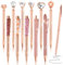 IBEQUEM 12 Rose Gold Kugelschreiber, Crystal Metallic schwarze Tinte feine Spitze Diamant Stift, Mädchen Geschenk, Schule, Haus, Bürobedarf (Roségold)