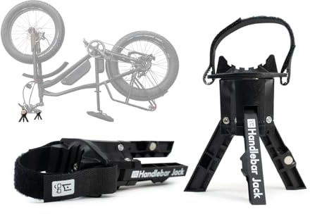 The Original Handlebar Jack Portable Repair Stand V3 | Made in the USA | 3.7 Ground Offset, for Bicycles, eBikes | Compatible w All Electric Bikes