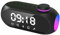 Bluetooth Lautsprecher mit RGB Licht und Doppelter Wecker, Multifunktion Musikbox Tragbarer Bluetooth Box, Dualen Bass-Treibern, 360° Stereo Sound, Freisprechfunktion für Phone, Draußen - Schwarz