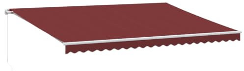 vidaXL Manual Awning 500 x 350 cm Wine Red Retractable Awning Articulated Arm Awning Retractable Articulated Arm Awning Awning Articulated Arm Awning