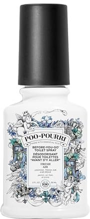 Pourri Lufterfrischer Spray für Bad und WC - Fresh Air Duft - zur Anwendung vor dem Toilettengang - bindet Gerüche bereits im Wasser - pflanzenbasiertes Spray mit ätherischen Ölen - (59 ml)